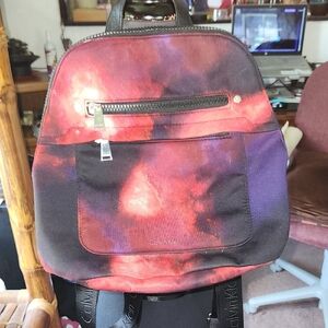 Calvin Klein Multicolor Backpack with Red and Purple